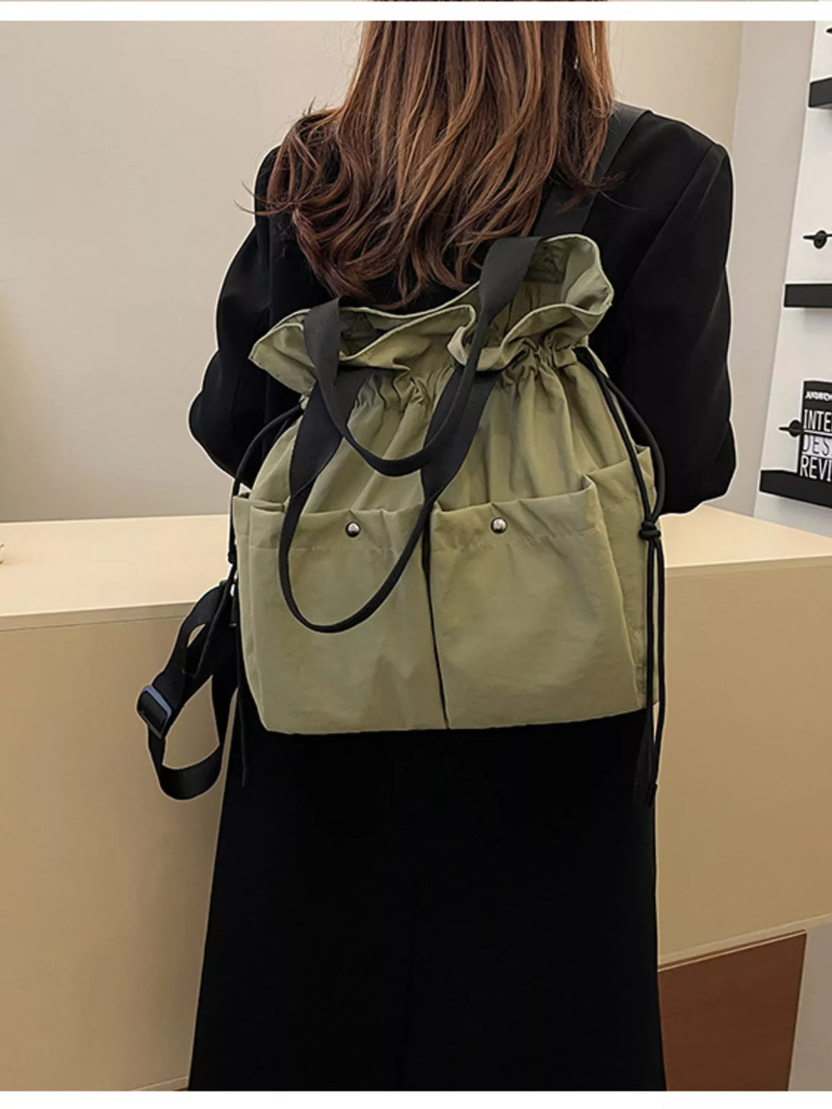 Lightweight Drawstring Closure Backpack Bag For Everyday