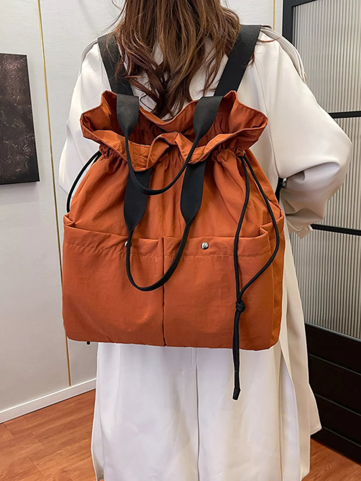 Lightweight Drawstring Closure Backpack Bag For Everyday