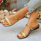 Rhinestone Strappy Flat Sandals For Women Casual Everyday