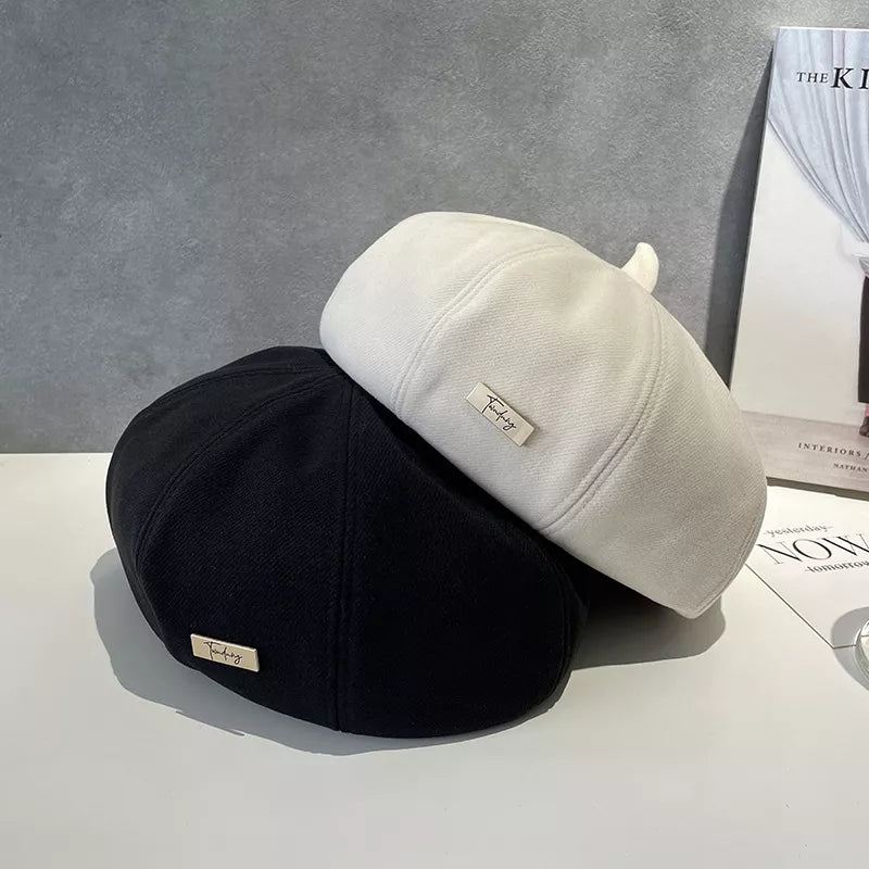 Classic Solid Color Beret Hat For Women Fashion