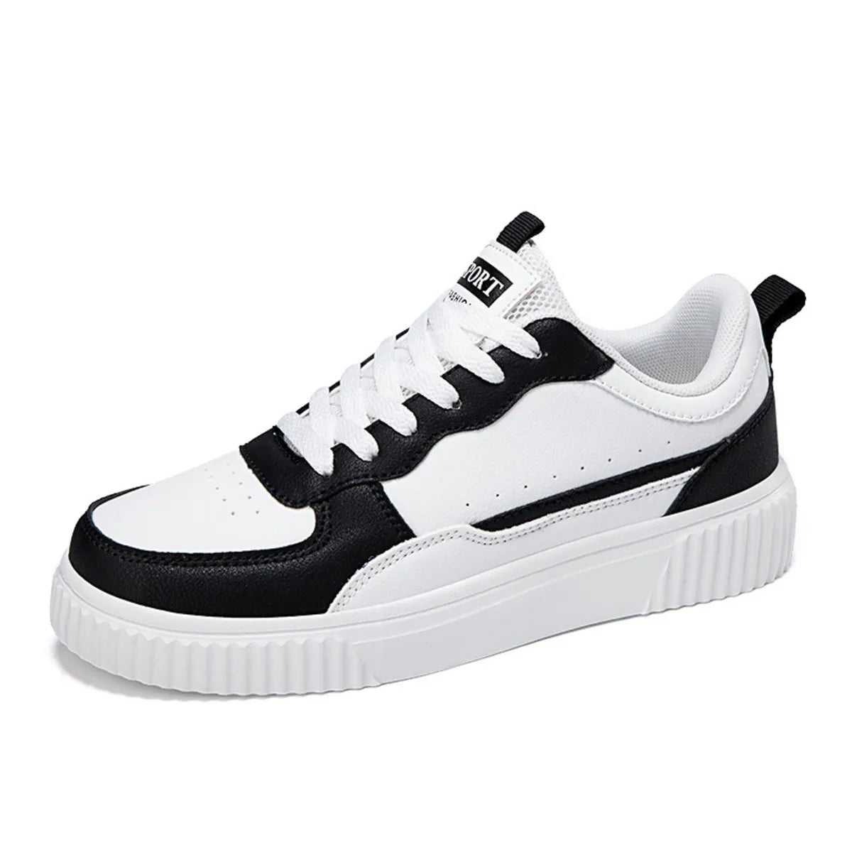 Lace-Up Contrast Platform Sneakers For Women Casual Everyday