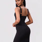 Bead Trim Wide Strap Wrap Dress For Women