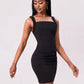 Bead Trim Wide Strap Wrap Dress For Women