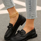 Round Toe Flat Loafers For Women Casual Everyday