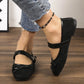 Square Toe Flat Slip-On Shoes For Women Casual