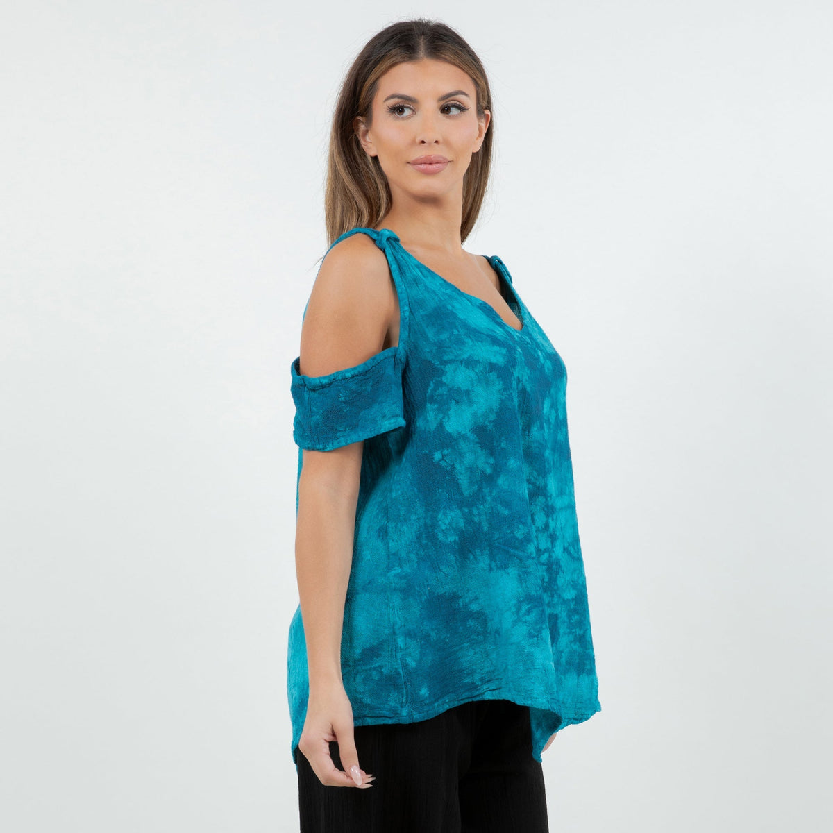 Cold Shoulder 100% Cotton Gauze Top Women
