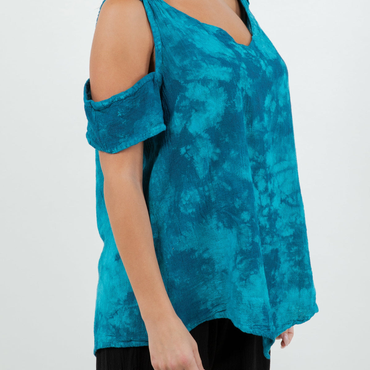 Cold Shoulder 100% Cotton Gauze Top Women