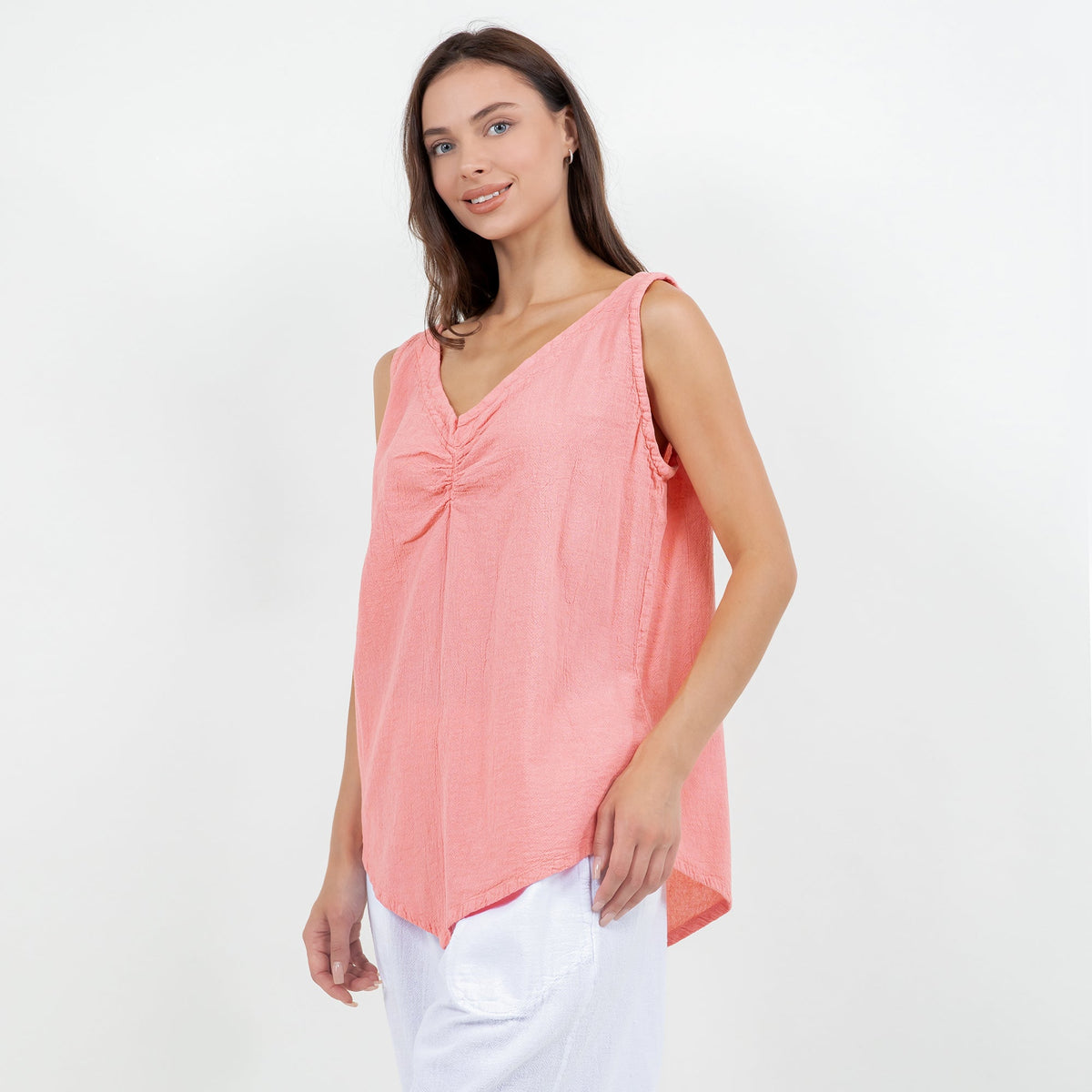 Women's 100% Cotton Gauze Dominica Tank Top Casual