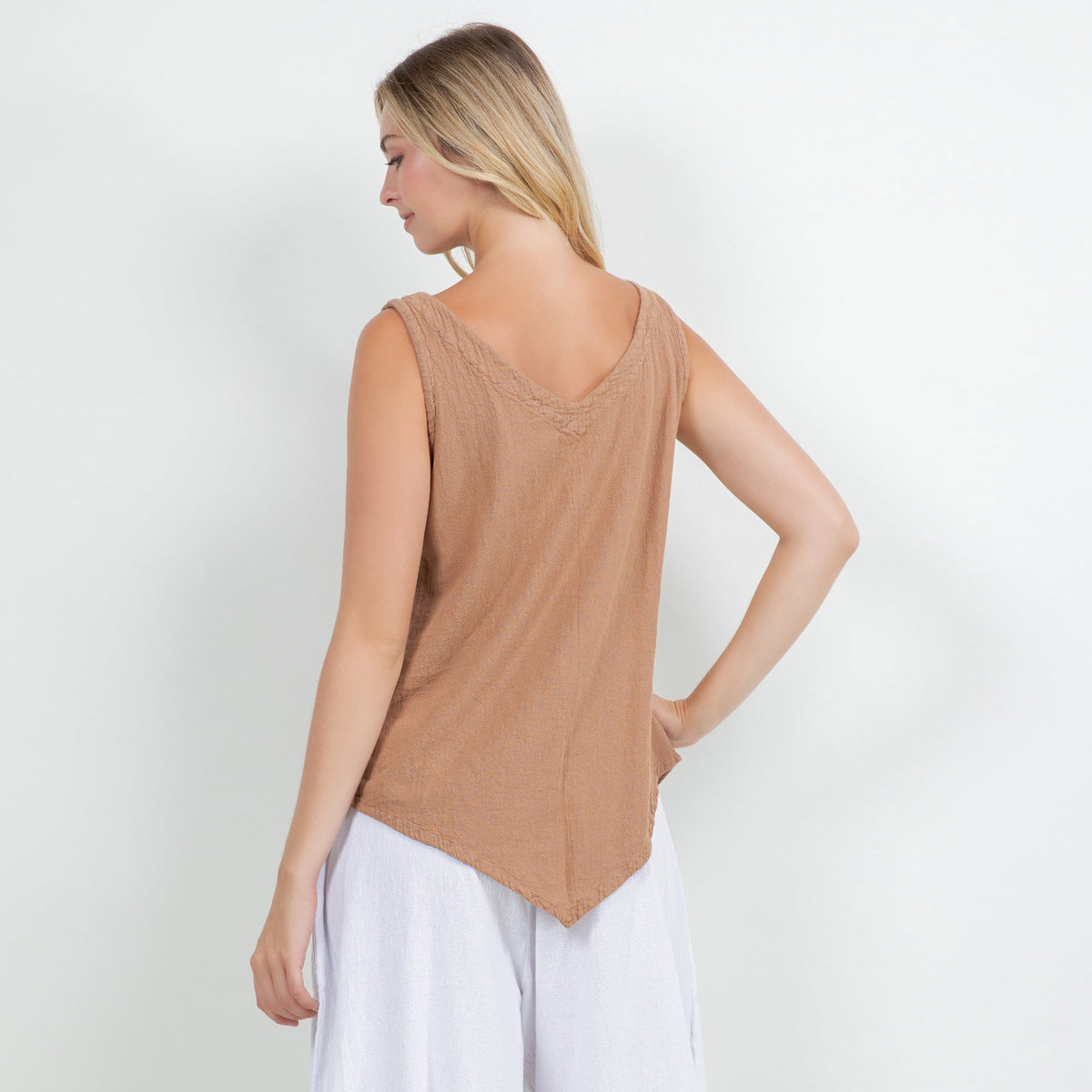 Women's 100% Cotton Gauze Dominica Tank Top Casual