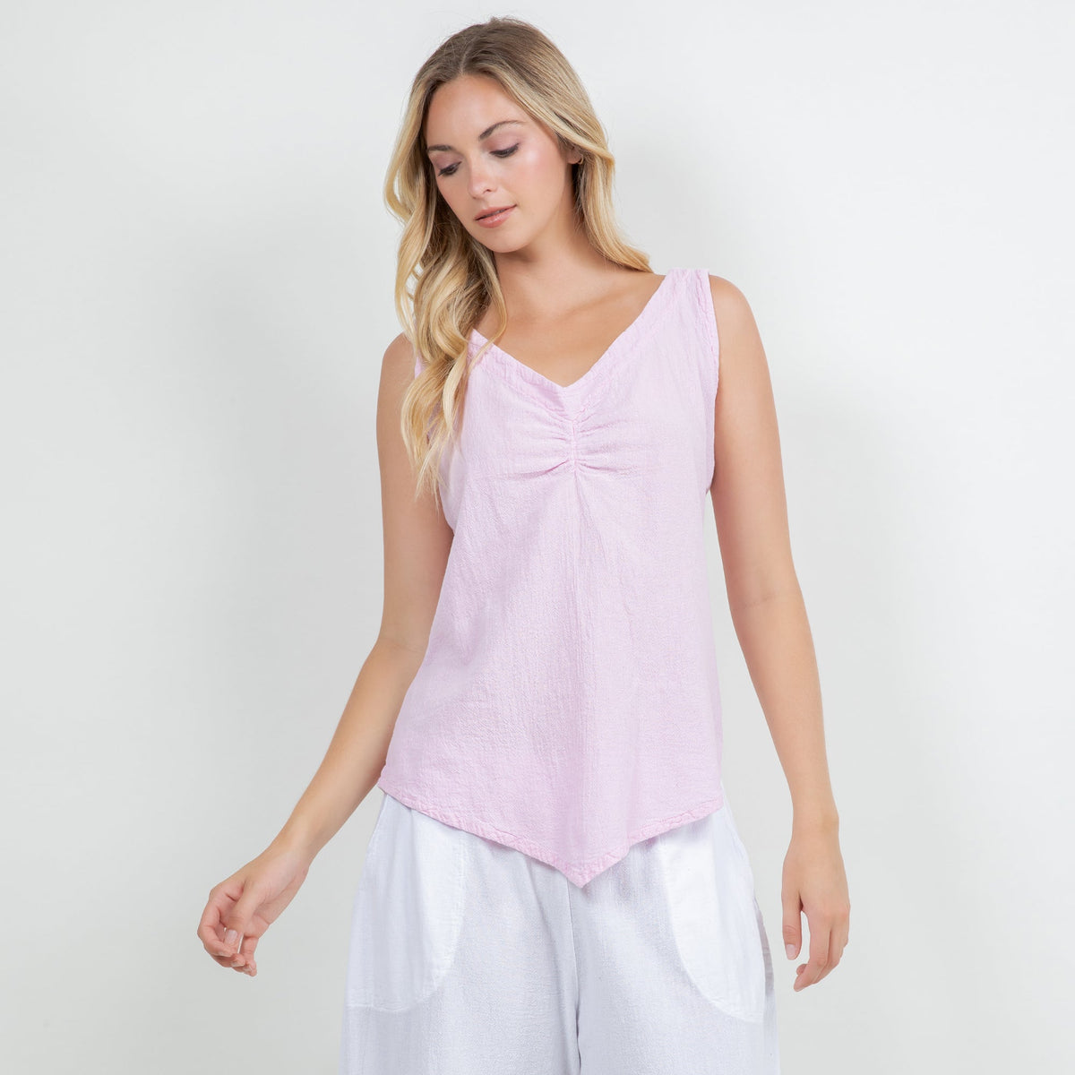 Women's 100% Cotton Gauze Dominica Tank Top Casual