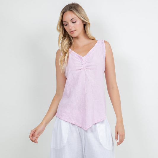Women's 100% Cotton Gauze Dominica Tank Top Casual