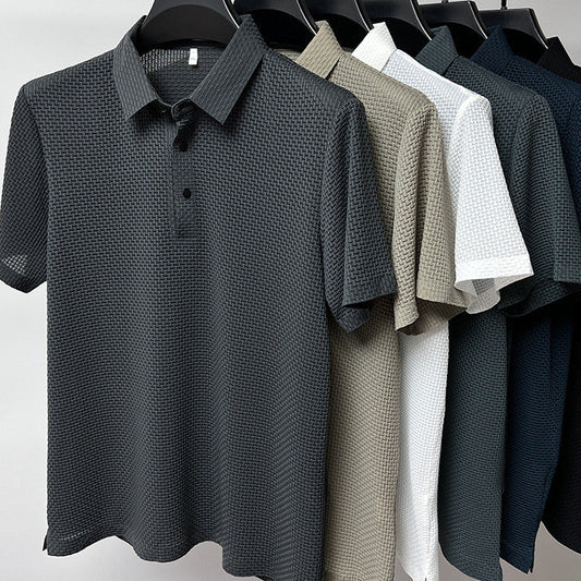 Men's Mesh Ice Silk Short Sleeve Casual T-Shirt
