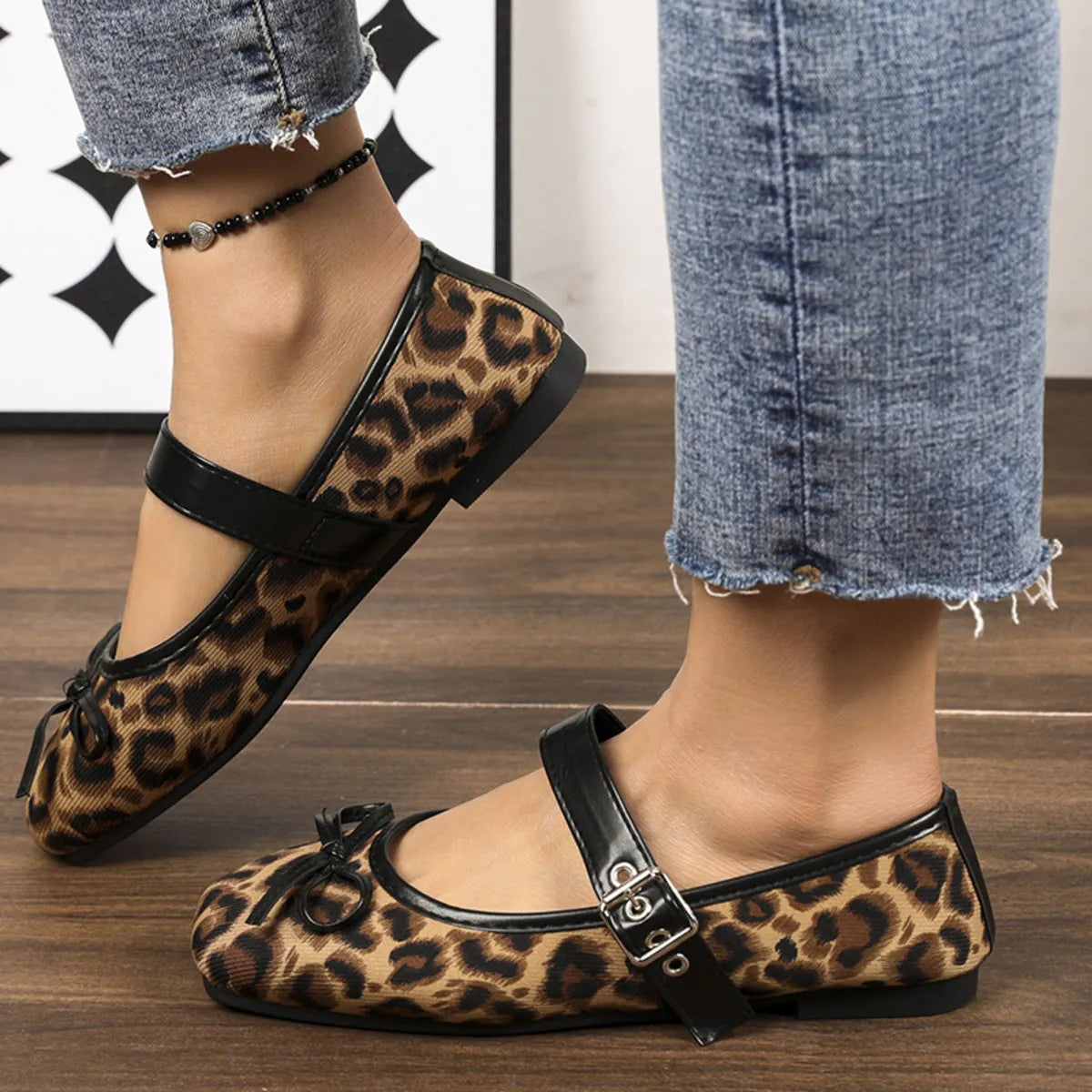 Square Toe Flat Slip-On Shoes For Women Casual