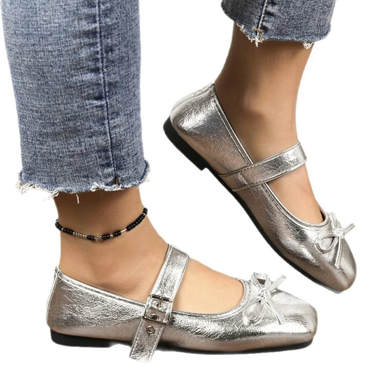 Square Toe Flat Slip-On Shoes For Women Casual