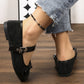 Square Toe Flat Slip-On Shoes For Women Casual