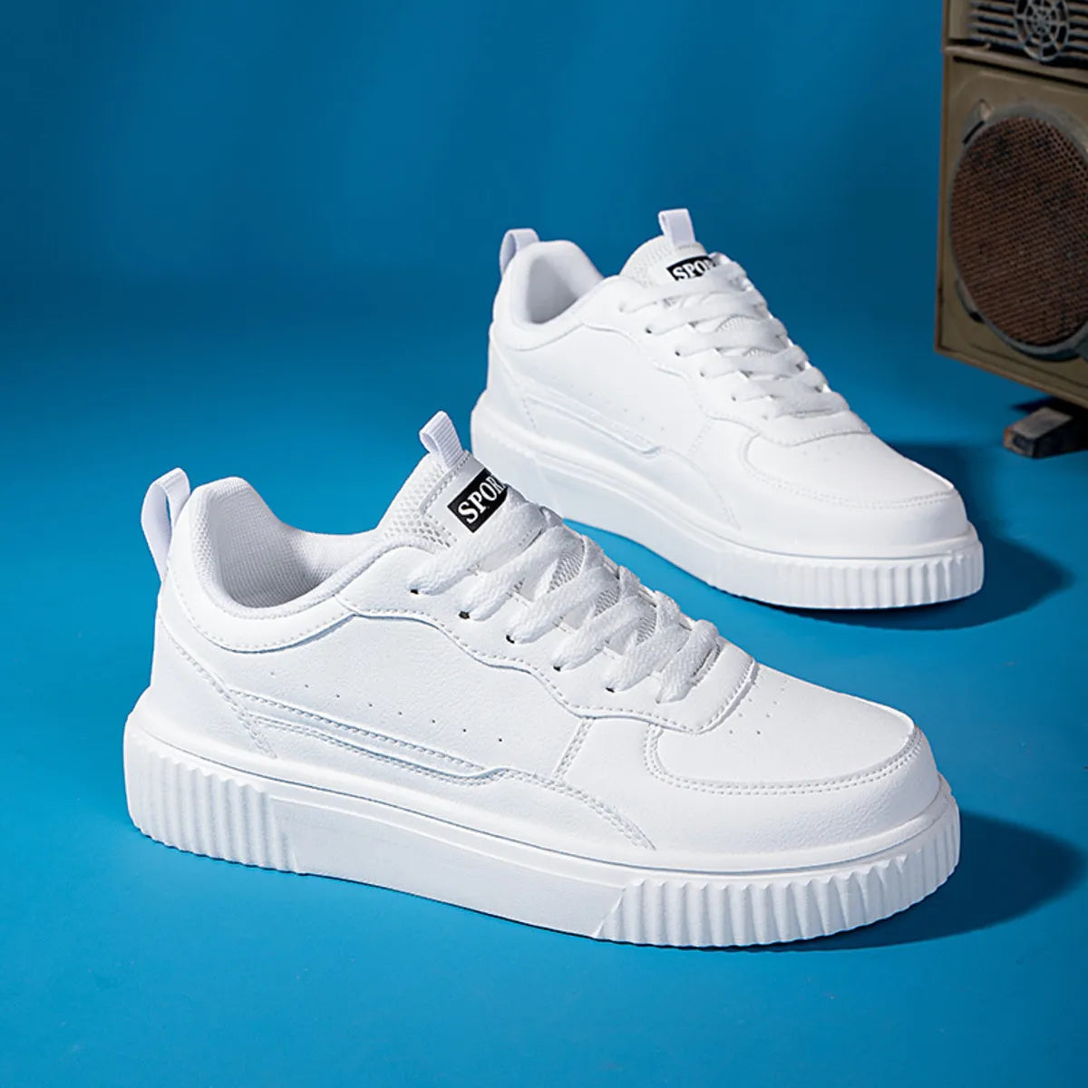 Lace-Up Contrast Platform Sneakers For Women Casual Everyday