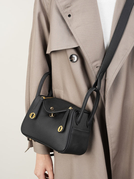 Mini Genuine Leather Pillow Shoulder Crossbody Doctor Bag