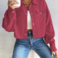 Snap Down Long Sleeve Jacket For Casual Wear